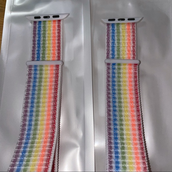 🎉NEW Neon White Rainbow Nylon Band for iWatch - Picture 5 of 5